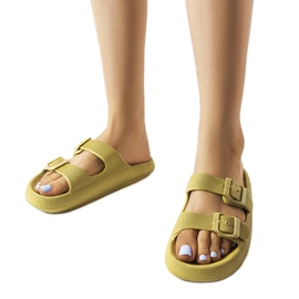 Zöld gumi csúszkák csatokkal a Padova márkától Zöld gumi csúszkák csatokkal a Padova márkától