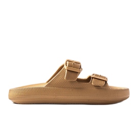 Barna gumi csúszkák csatokkal a Padova márkától