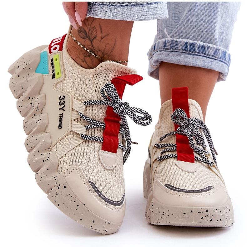 PS1 Divatos Slip-on Sneakers Beige Evolution bézs