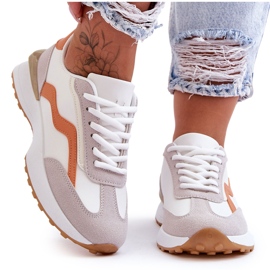 FJ1 Női bőr sportcipő Fehér-narancs Somero FJ1 Női bőr sportcipő Fehér-narancs Somero