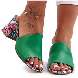 Lewski Shoes Női bőr magassarkú Leski cipő 3209/K zöld Lewski Shoes Női bőr magassarkú Leski cipő 3209/K zöld