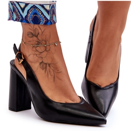 Klasszikus Peep Toe Pumps fekete My Love