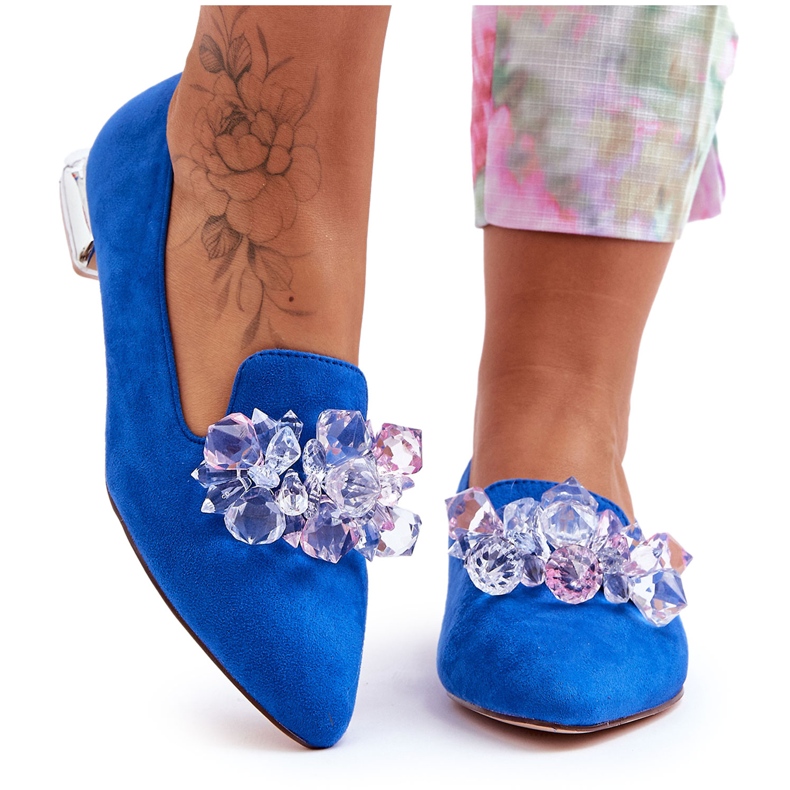 PS1 Női díszített lapos sarkú cipők, kék Sloane PS1 Női díszített lapos sarkú cipők, kék Sloane