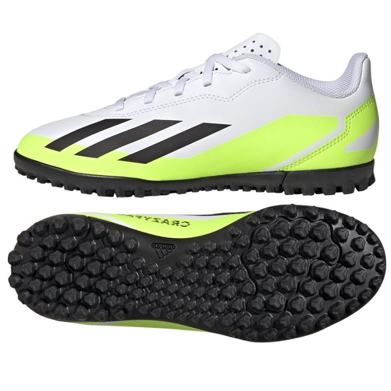 Adidas X Crazyfast.4 Tf Jr IE4066 focicipő fehér fehér