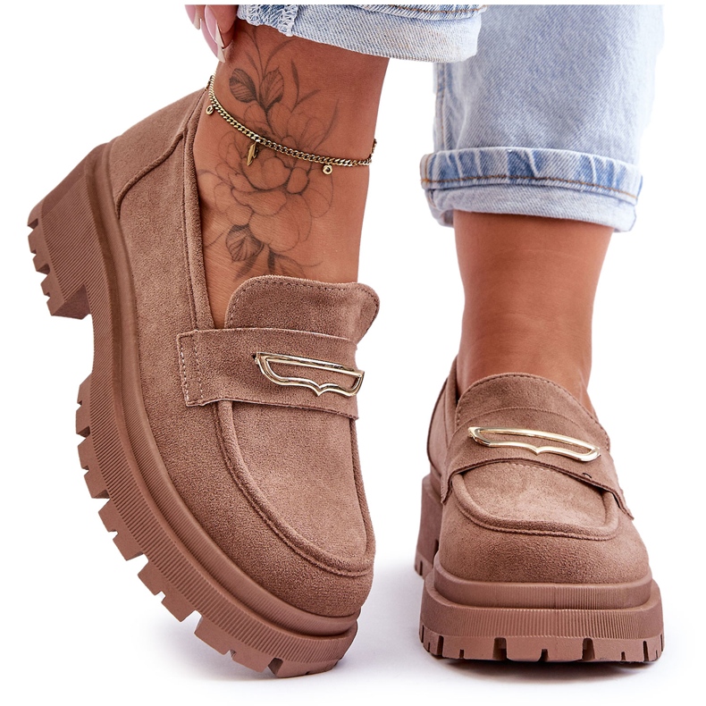 PS1 Női velúr bebújós naplopók Sötétbézs Pure Love