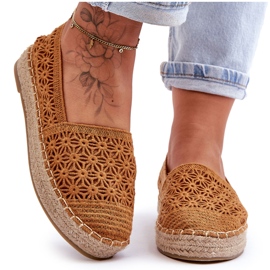 PG1 Camel One Lover női áttört espadrillák barna PG1 Camel One Lover női áttört espadrillák barna