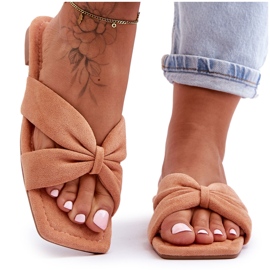 Női narancssárga vanília égbolt velúr papucs