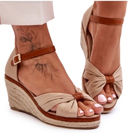 Artista Beige Wedge szandál bézs