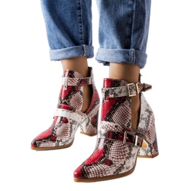 Fehér és rózsaszín női csizma az Itabitól bézs