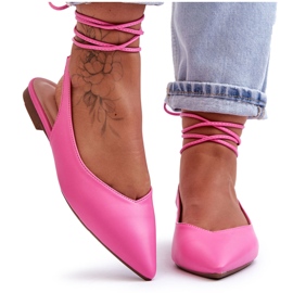 PG1 Női nyakkendős balerinák, rózsaszín Lilly Ann