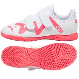 Puma Future Play It V Jr 107395-01 futballcipő fehér fehér Puma Future Play It V Jr 107395-01 futballcipő fehér fehér