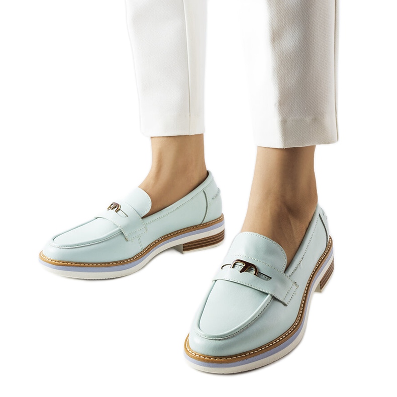 Orlanda menta bőr cipők zöld