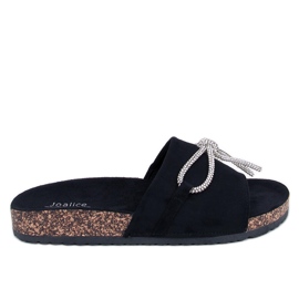 Parafa csúszdák strasszokkal Dietz Black fekete Parafa csúszdák strasszokkal Dietz Black fekete