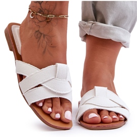 Női szövet papucs fehér Aversa Női szövet papucs fehér Aversa