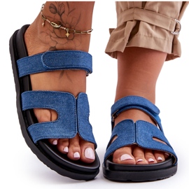 Női tépőzáras papucs Sötétkék Jose Női tépőzáras papucs Sötétkék Jose