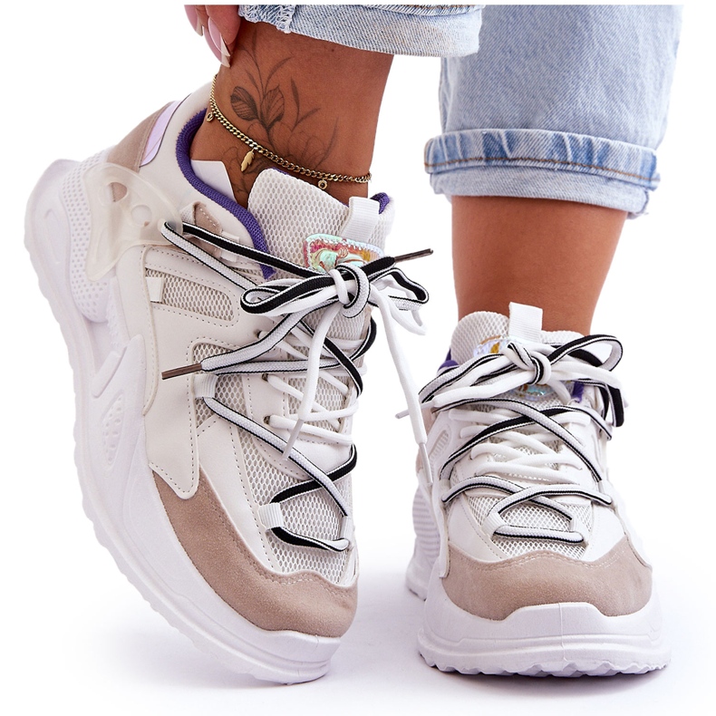 Bőr Platform Sportcipő Fehér Sifel