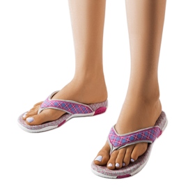 Szürke és rózsaszín textil flip-flop a Luigia-tól