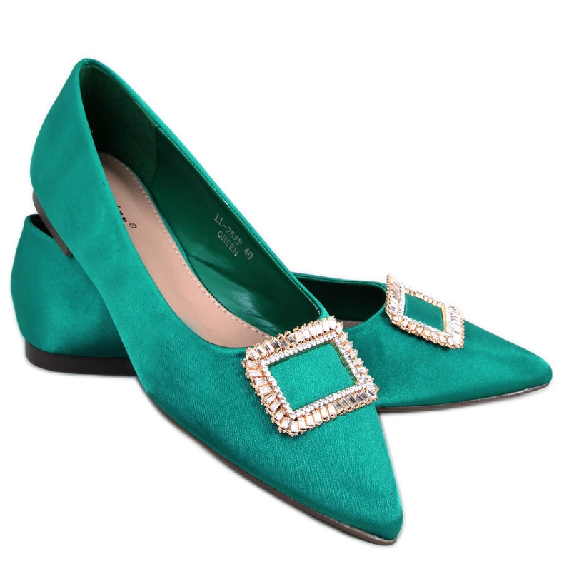Elegáns balerinák Lorella Green kövekkel zöld