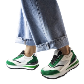 Fehér és zöld platformos tornacipő a Doirons-tól