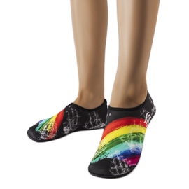 ProWater Fekete, színes mintás Krejz vízicipő