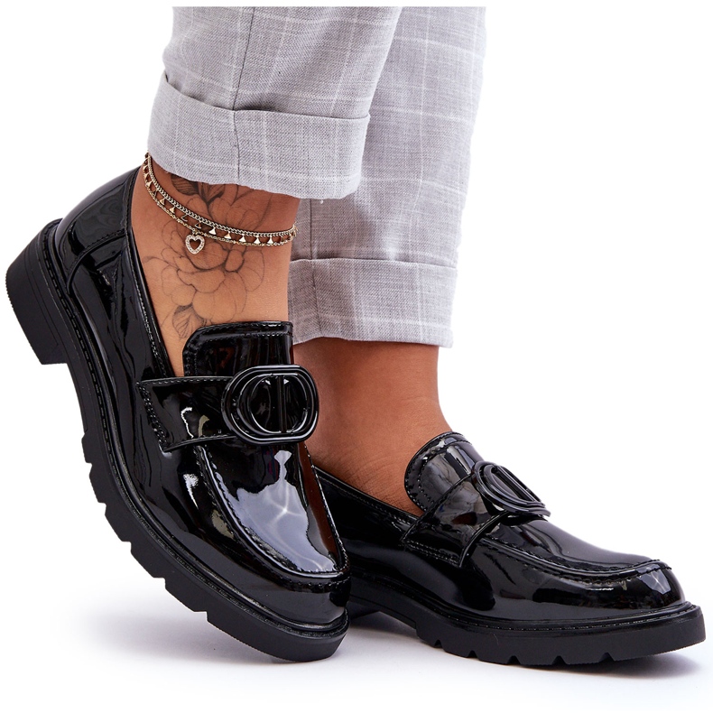PG1 Lakkozott Platform Loafers Black Jarren fekete