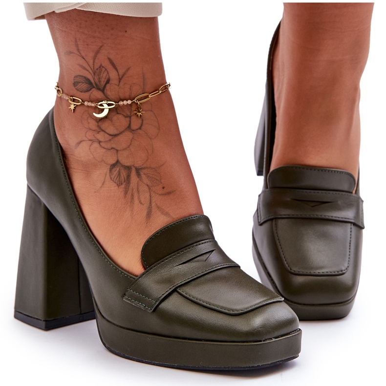 Alisa zöld magassarkú pumpák Alisa zöld magassarkú pumpák