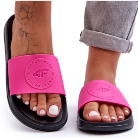 Női sportpapucs 4F 4FSS23FFLIF069-55S rózsaszín-fekete