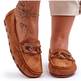 PG1 Női velúr lapos naplopók barna Appia