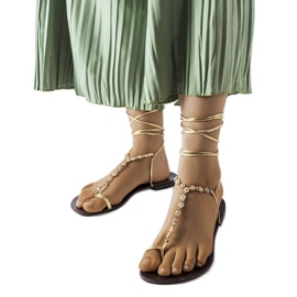 Troghi arany szandál strasszokkal aranysárga Troghi arany szandál strasszokkal aranysárga