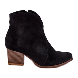 Lewski Shoes Velúr Cowboy Boots Leewski EV28 Fekete