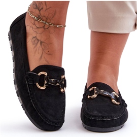 PG1 Női velúr cipők fekete Dionira díszítéssel