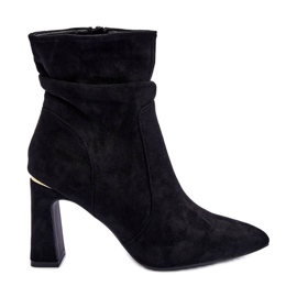 PG1 Fekete Mellamene Velúr Sarkú csizma