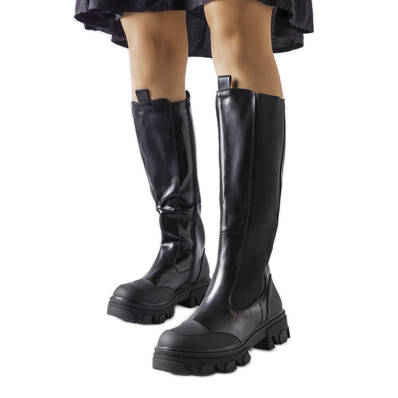 Pasquale fekete magas csizma