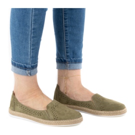 WASAK Női cipő bőr espadrilles 0646W zöld