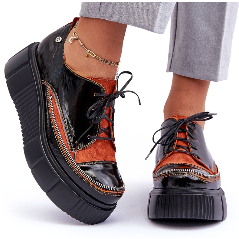 Női bőrcipő Maciejka 50740-18 Fekete