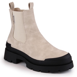 Női Chelsea csizma bézs színű Big Star MM274322 platformon Női Chelsea csizma bézs színű Big Star MM274322 platformon