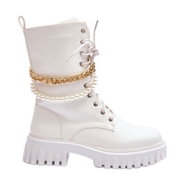 Bőr Magas Dolgozók Lánc Fehér Nameer