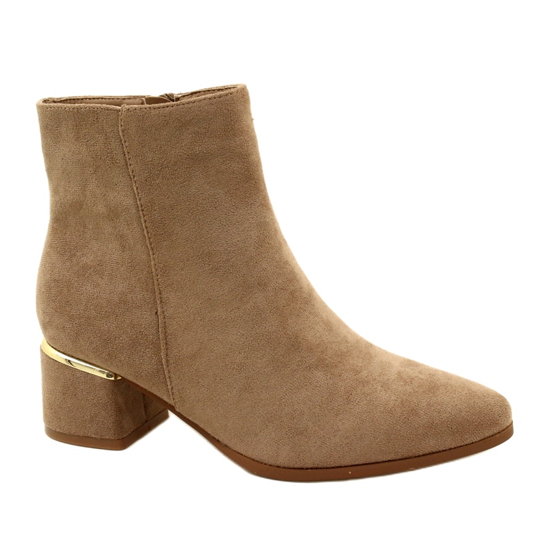 Evento Velúr csizma arany díszítéssel, bézs 23BT35-6420