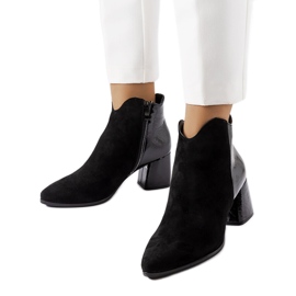 Riia fekete szigetelt eco velúr csizma