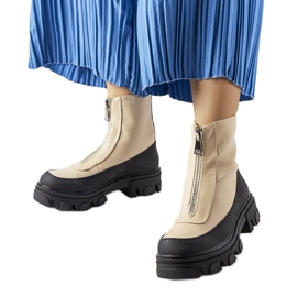 Bézs színű, vastag bokacsizma a Morley-tól