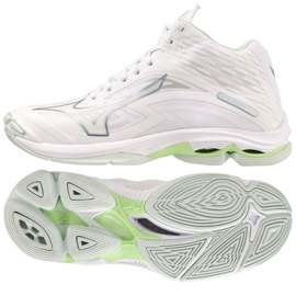 Mizuno Wave Lightning Z7 Mid W V1GC225037 röplabda cipő fehér fehér Mizuno Wave Lightning Z7 Mid W V1GC225037 röplabda cipő fehér fehér