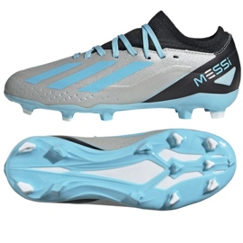 Adidas X Crazyfast Messi.3 Fg Jr IE4077 futballcipő szürke a szürke árnyalatai
