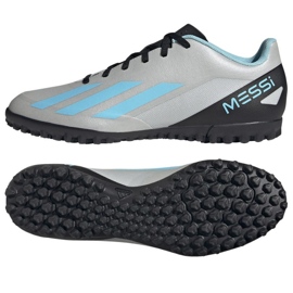 Adidas X Crazyfast Messi.4 Tf M IE4069 focicipő szürke a szürke árnyalatai Adidas X Crazyfast Messi.4 Tf M IE4069 focicipő szürke a szürke árnyalatai