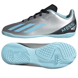 Adidas X Crazyfast Messi.4 In Jr IE4070 futballcipő a szürke árnyalatai