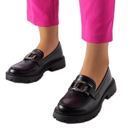 Fekete elegáns naplopók strasszokkal a Mories márkától