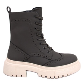 Aubert Green fűzős csizma zöld