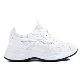 Shelovet női fehér fűzős tornacipő