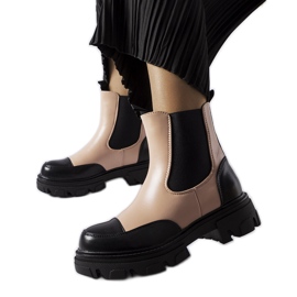 Fekete és rózsaszín bebújós csizma Albanytól