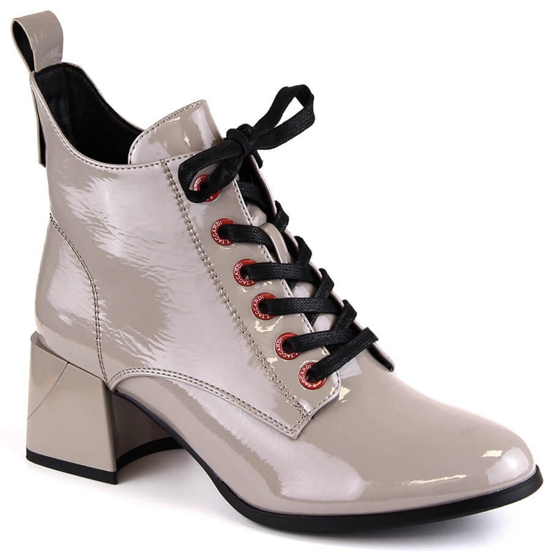 Lakkozott taupe női csizma D&A S.Barski Premium Collection MR870-66 bézs Lakkozott taupe női csizma D&A S.Barski Premium Collection MR870-66 bézs