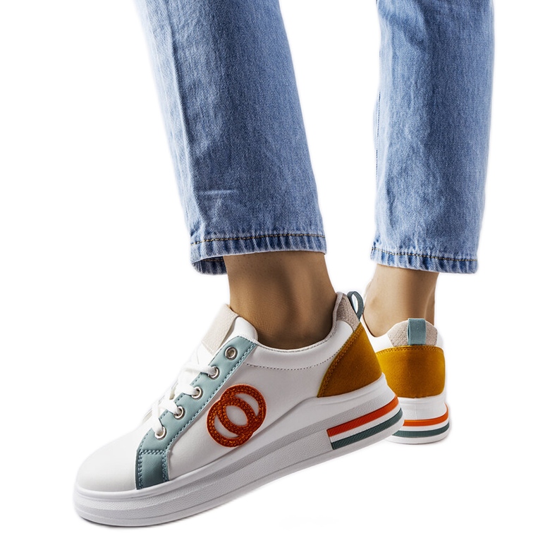 Inna Passaic fehér tornacipő színes betétekkel